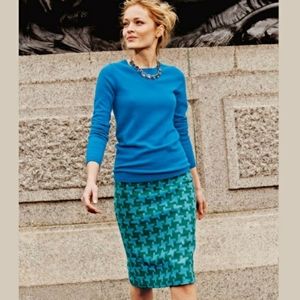 Boden Notre Dame Houndstooth Mini Skirt